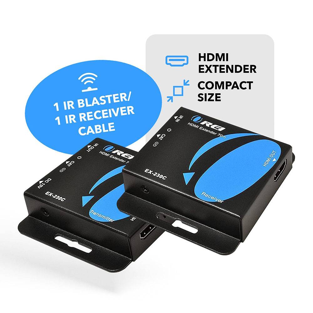 4K HDMI Extender Over CAT6/7 RJ45 4K@30Hz Upto 130 Ft & 1080p Upto 230 Ft (EX-230C)