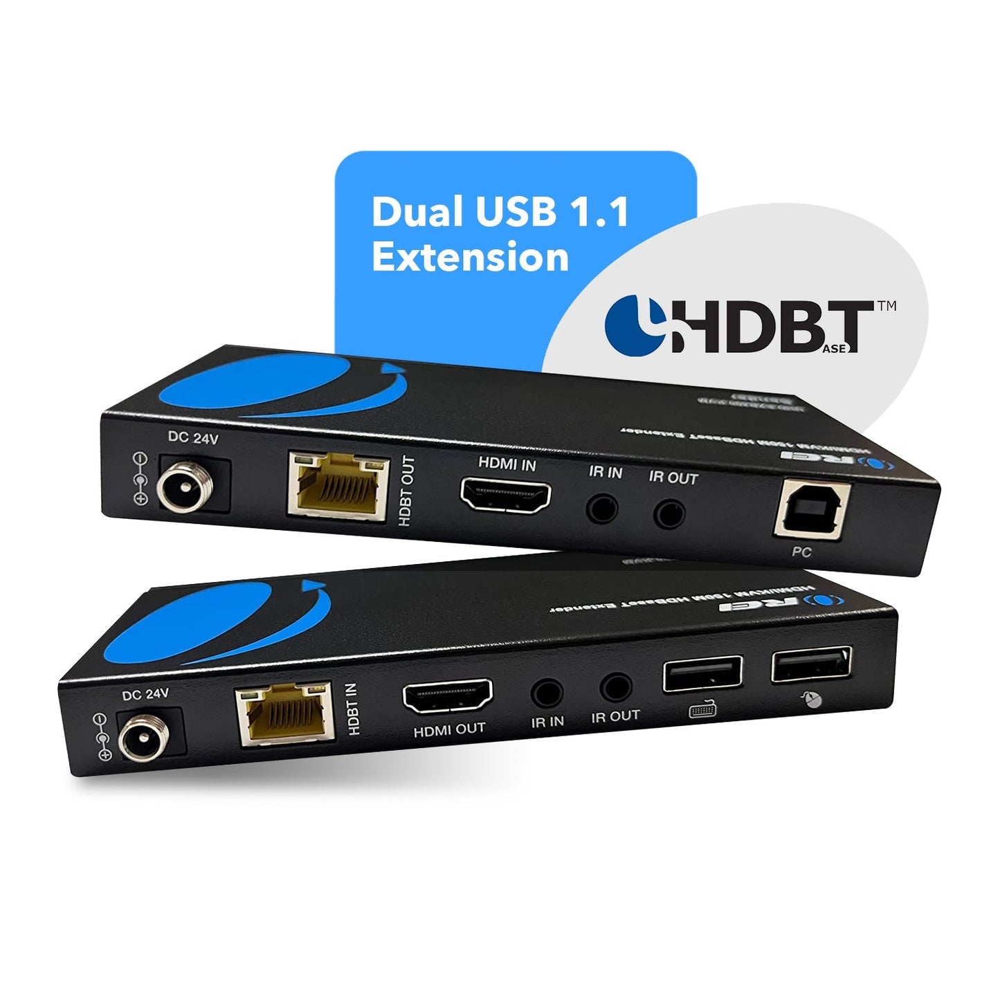 4K KVM HDMI HDBaseT Extender Over CAT6/CAT7 Cable Up To 400 Ft Keyboard & Mouse Over Network (UHD-EXB400-KVM)