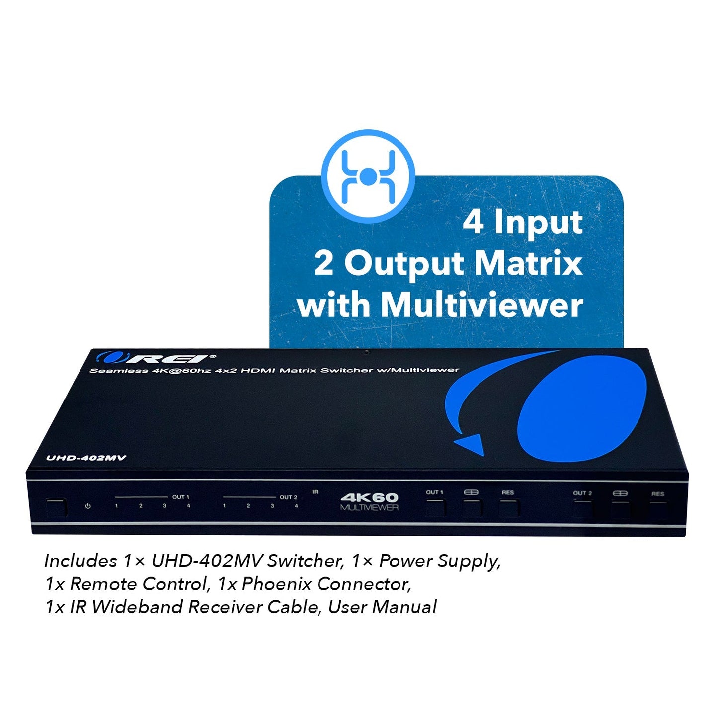 4K Quad Multi-Viewer 4x2 Seamless Switch (UHD-402MV)