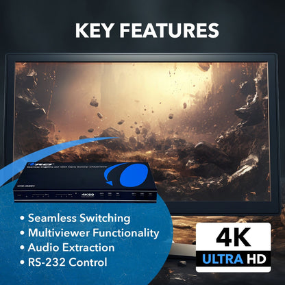 4K Quad Multi-Viewer 4x2 Seamless Switch (UHD-402MV)