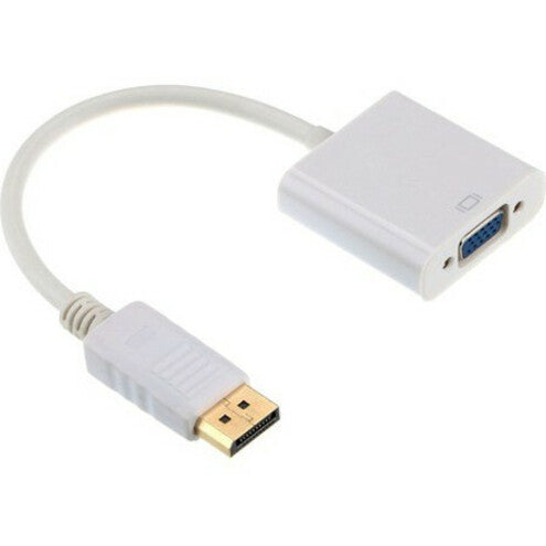 4Xem 10In Displayport To Vga M/F Adapter Cable - White