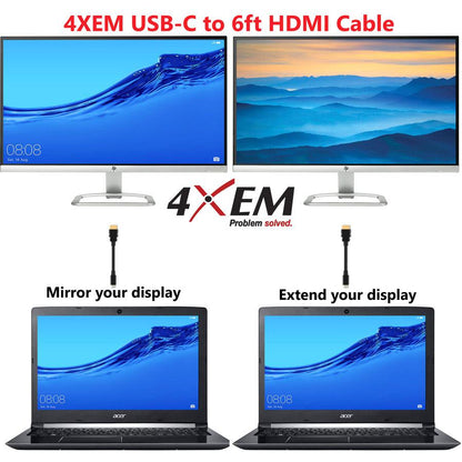 4Xem Usb-C To Hdmi Cable - 6Ft White