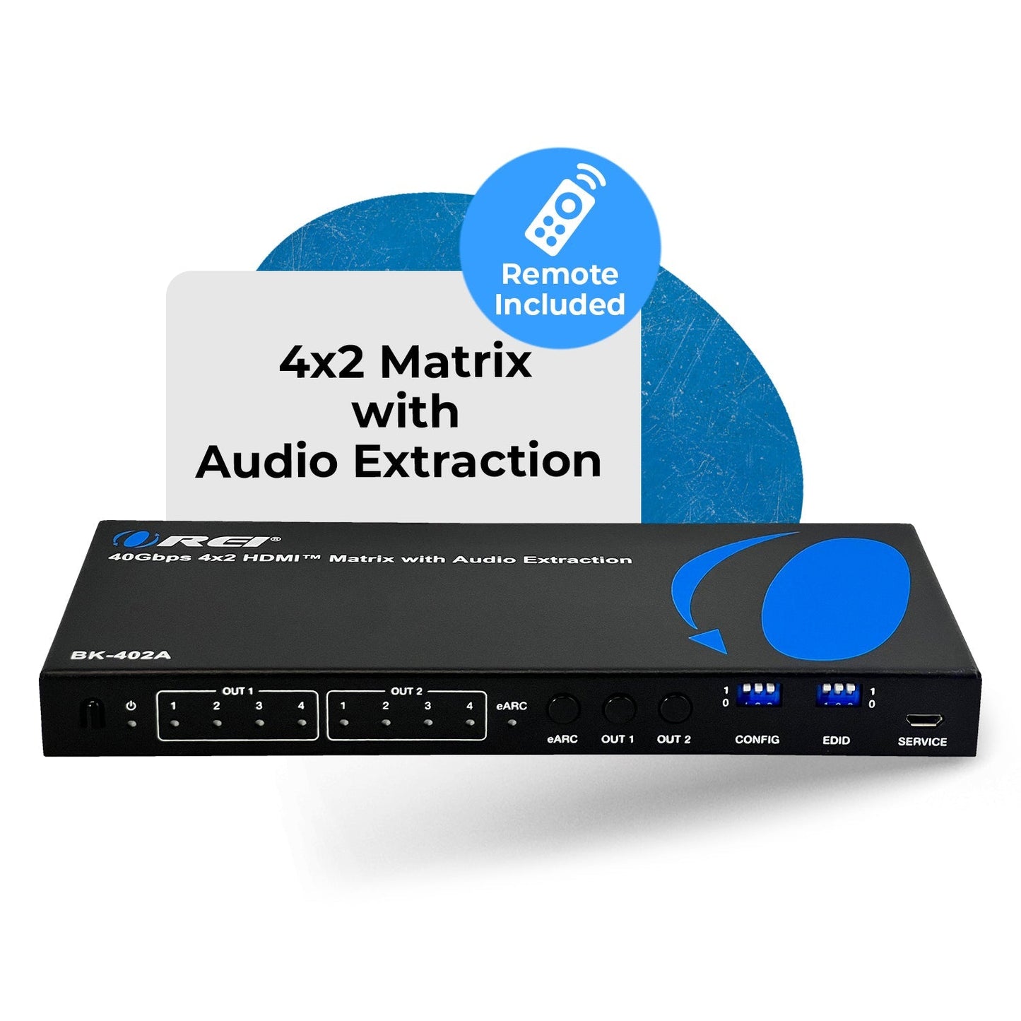 4x2 HDMI Matrix with Audio Extraction (BK-402A)