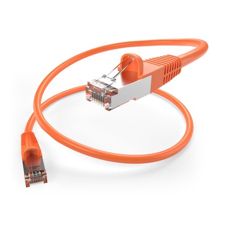 50Ft Orange Cat5E Shielded Patch Cable, F/Utp, Snagless