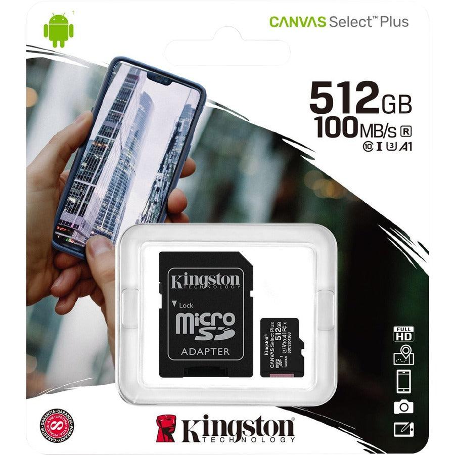 512Gb Micsdxc Canvas Select,Plus 100R A1 C10 Card + Adp ****