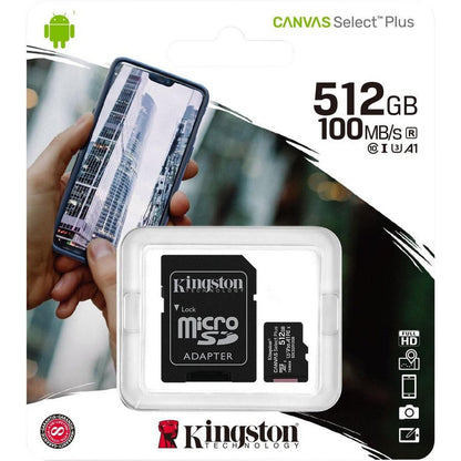 512Gb Micsdxc Canvas Select,Plus 100R A1 C10 Card + Adp ****