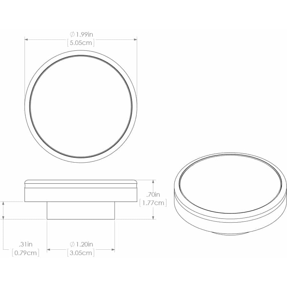 Lumitec Halo Flush Mount Down Light Spectrum RGBW - Brushed Housing