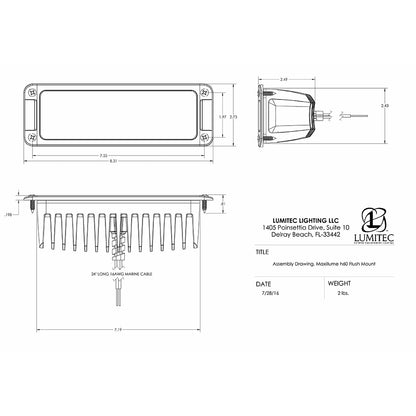 Lumitec Maxillumeh60 - Flush Mount Flood Light - White Housing - White Dimming