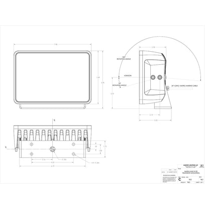 Lumitec Maxillume h120 - Trunnion Mount Flood Light - White Housing - White Dimming