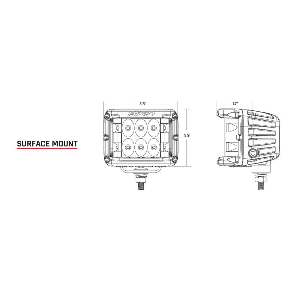 RIGID Industries D-SS PRO Flood LED Surface Mount - Pair - White