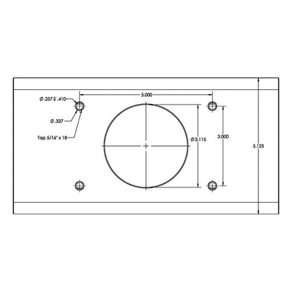 TACO T-Top Extrusion Plate Pre-Drilled for Grand Slams - 20" - Pair