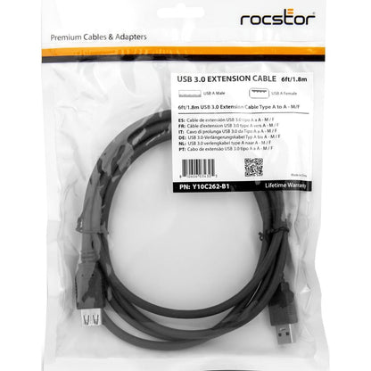 6Ft 1.83M F/M Black Extn Cable,6Ft 1.83M F/M Black