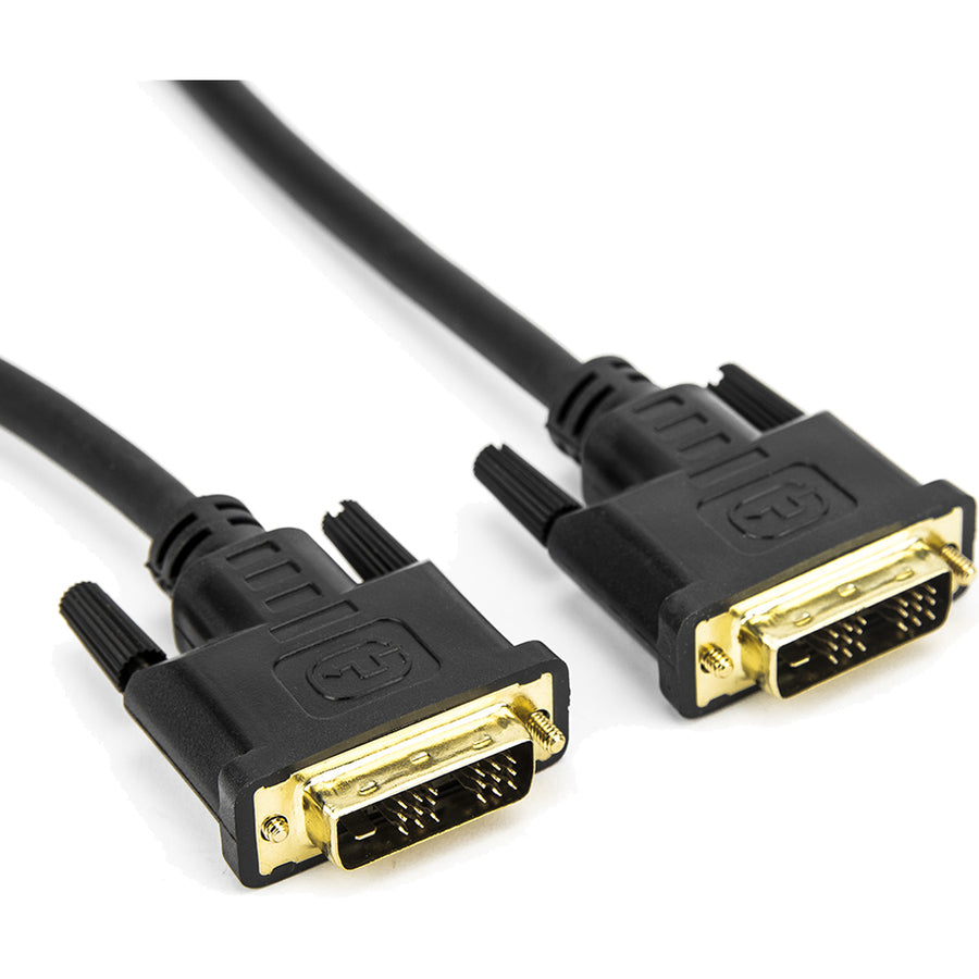 6Ft Dvi Single Link M/M Cable,Dvi 18+1 Gold Plated Black Cable