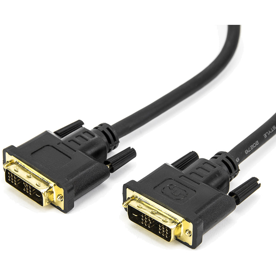 6Ft Dvi Single Link M/M Cable,Dvi 18+1 Gold Plated Black Cable