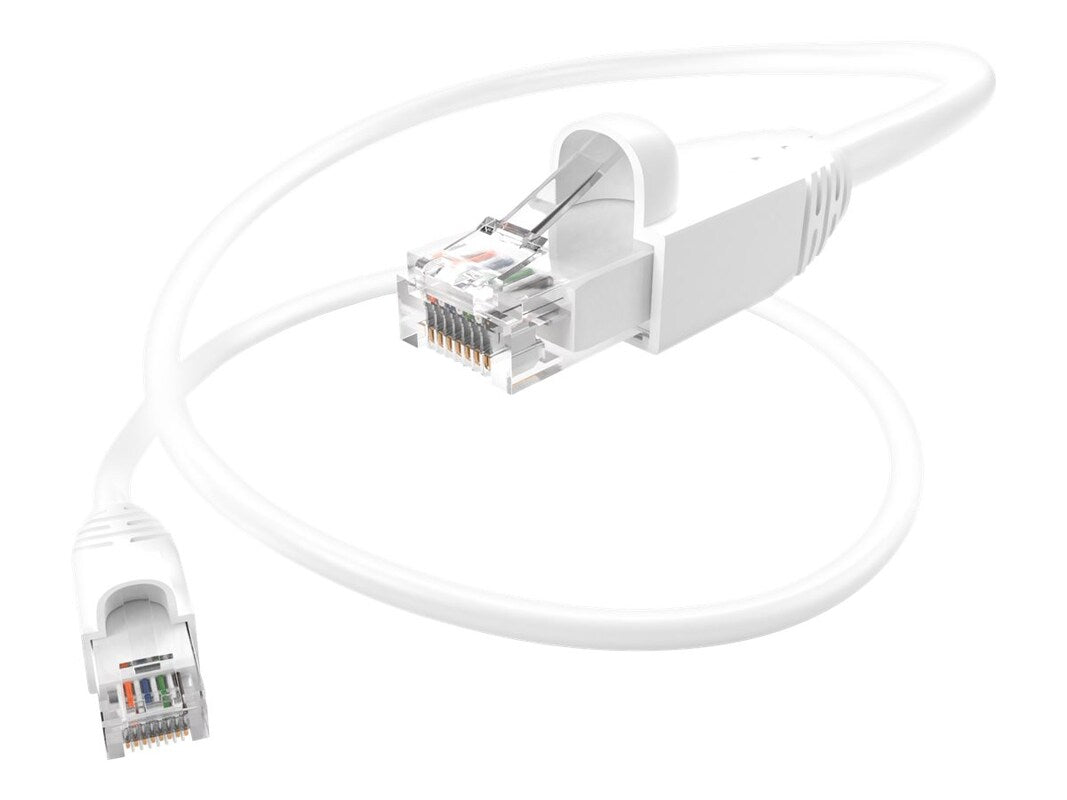 6Ft White Cat6A 10 Gigabit Patch Cable, Utp, Snagless