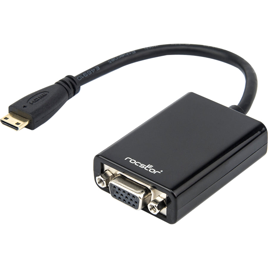 6In Mini Hdmi To Vga Adapter,Male To Vga Female Black