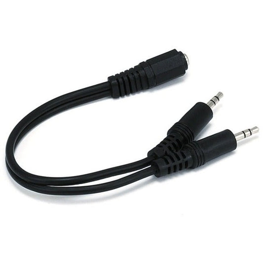 6Inch 3.5Mmstereo Jack/Two 3.5Mmstereo Plug Cable