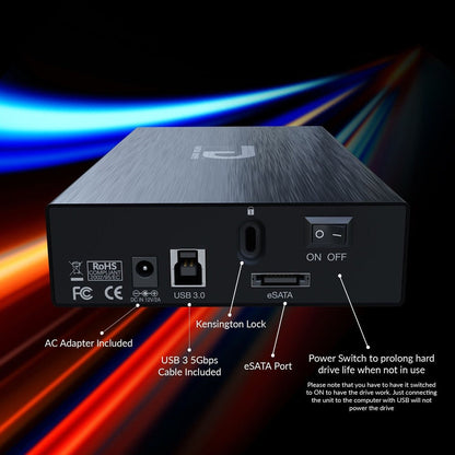 6Tb Usb 3.0/3.1 Gen 1 + Esata,Aluminum Enclosure-Taa Compliant