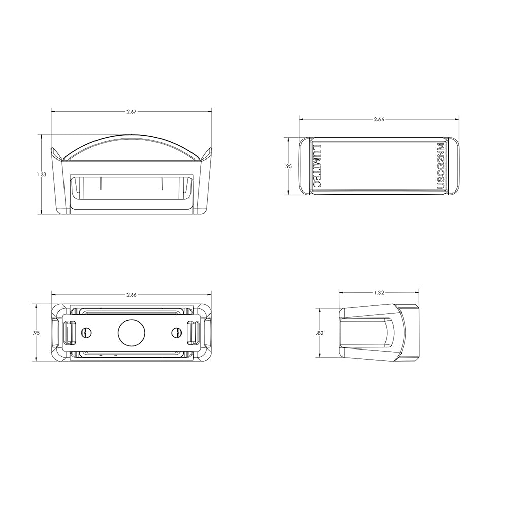 Lumitec Contour Series Inset Navigation Light - Stern White