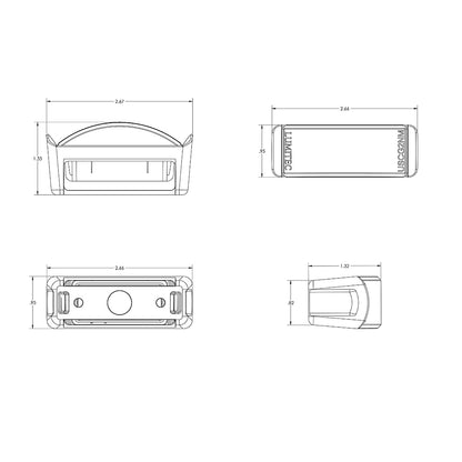 Lumitec Contour Series Inset Navigation Light - Stern White