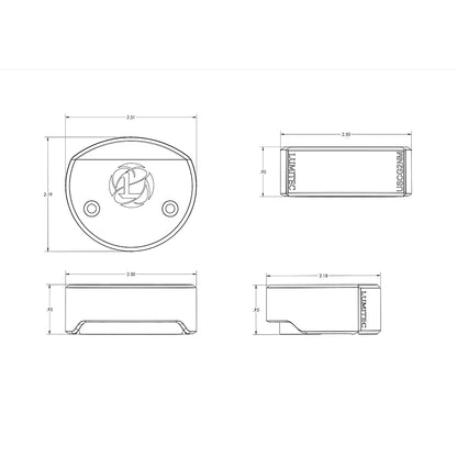 Lumitec Surface Mount Navigation Light - Composite - Port Red