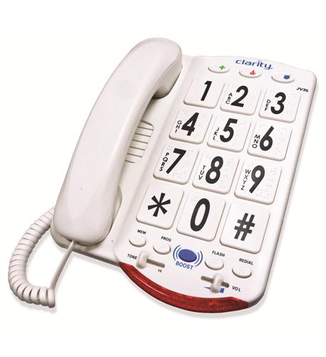 76557.101 50dB Phone Large White Keys CLARITY-JV35W