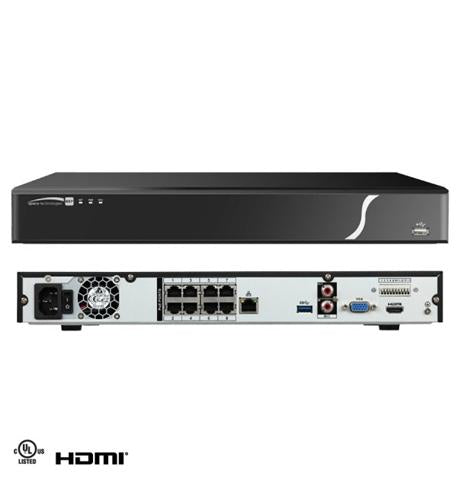 8 Ch NVR with POE- 200Mbps- 4K - 6TB SPC-N8NXP6TB