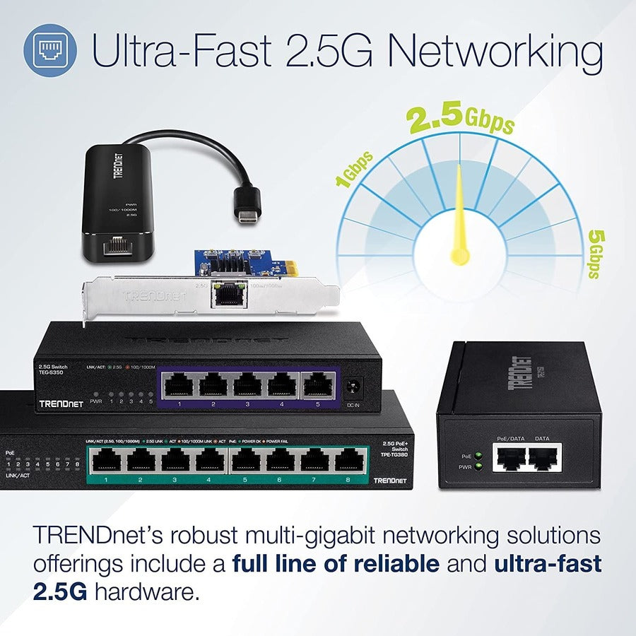 8-Port Unmanaged 2.5G Poe+ Sw,8 X 2.5Gbase-T Poe+ Ports