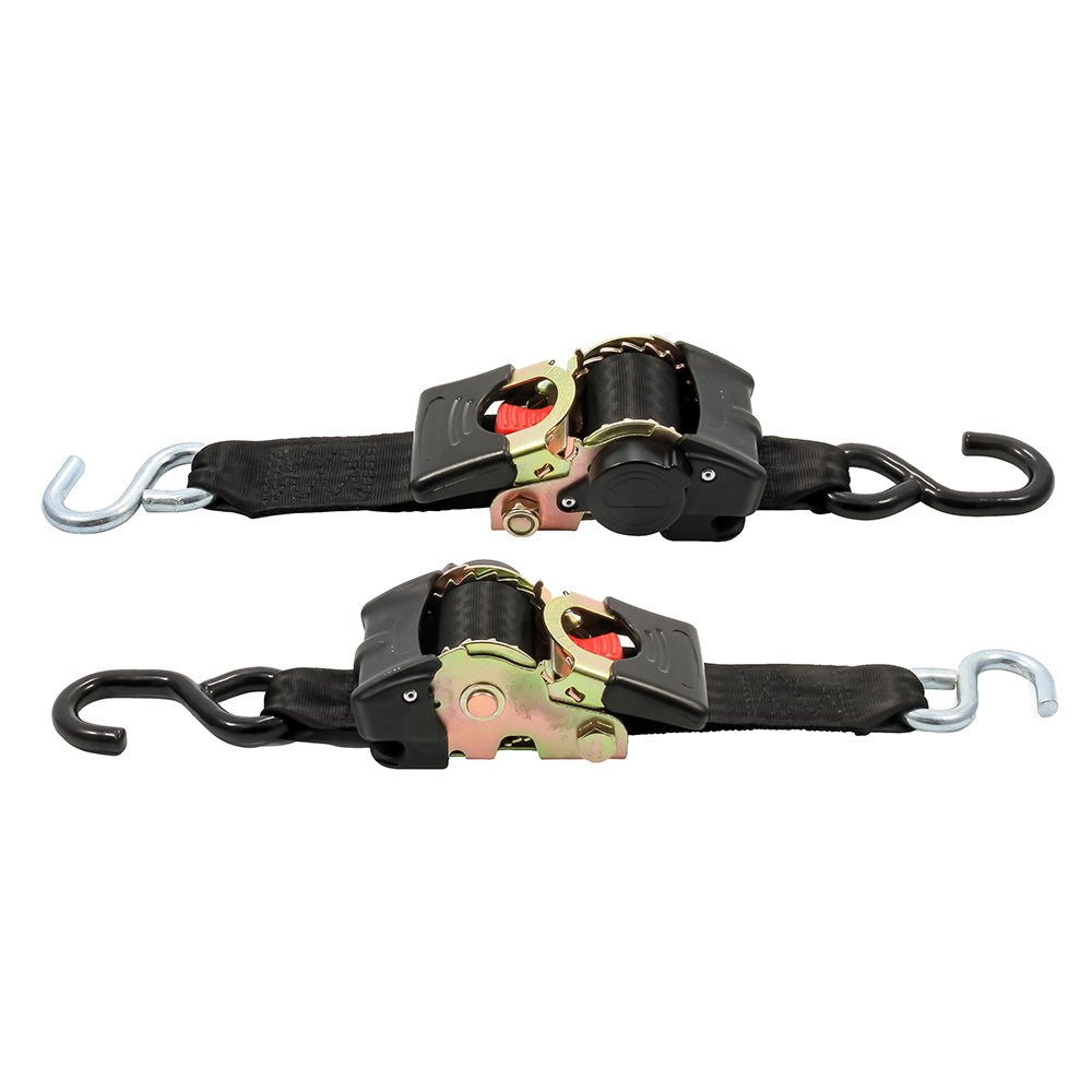 Camco Retractable Tie Down Straps - 2" Width 6&#39; Dual Hooks