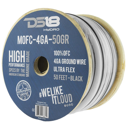 DS18 HYDRO Marine Grade OFC Ground Wire 4 GA - 50&#39; Roll