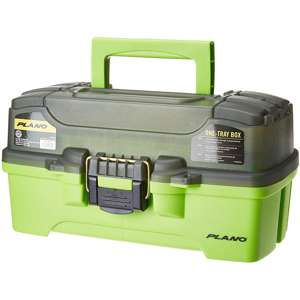 Plano 1-Tray Tackle Box w/Dual Top Access - Smoke &amp; Bright Green