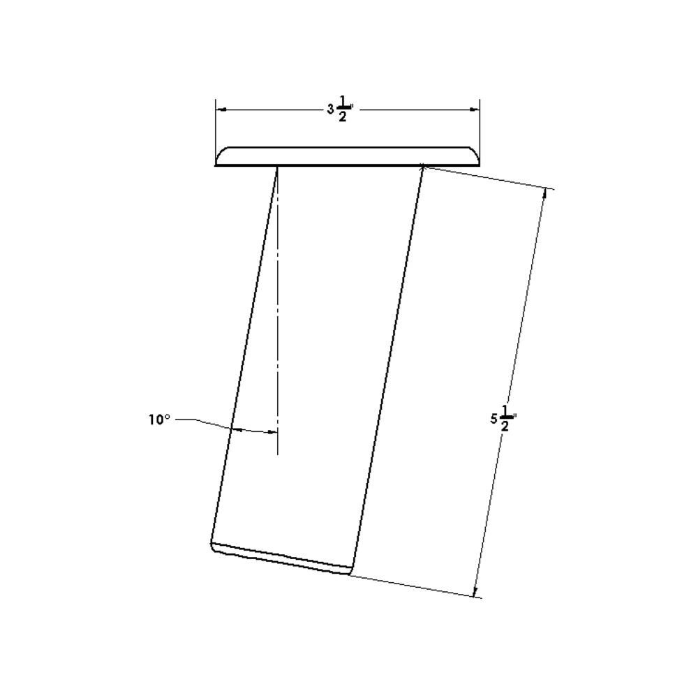 TACO Flush Mount Rod Holder 10&deg; - Deluxe Anodized Finish