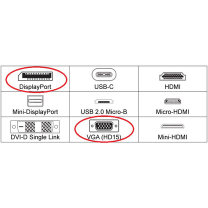 8In Displayport To Vga Adapter,Dp Male To Vga Female Black