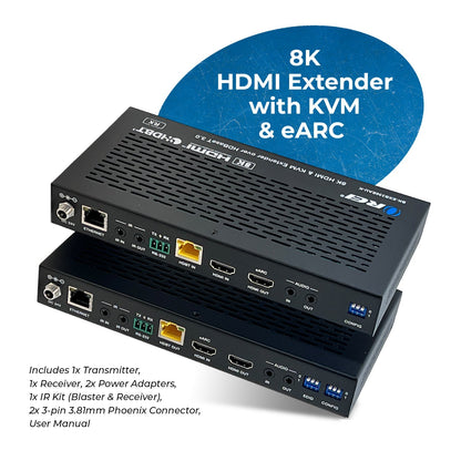 8K HDMI & KVM Extender over HDBaseT 3.0 up to 330 feet (BK-EXB330EAU-K)