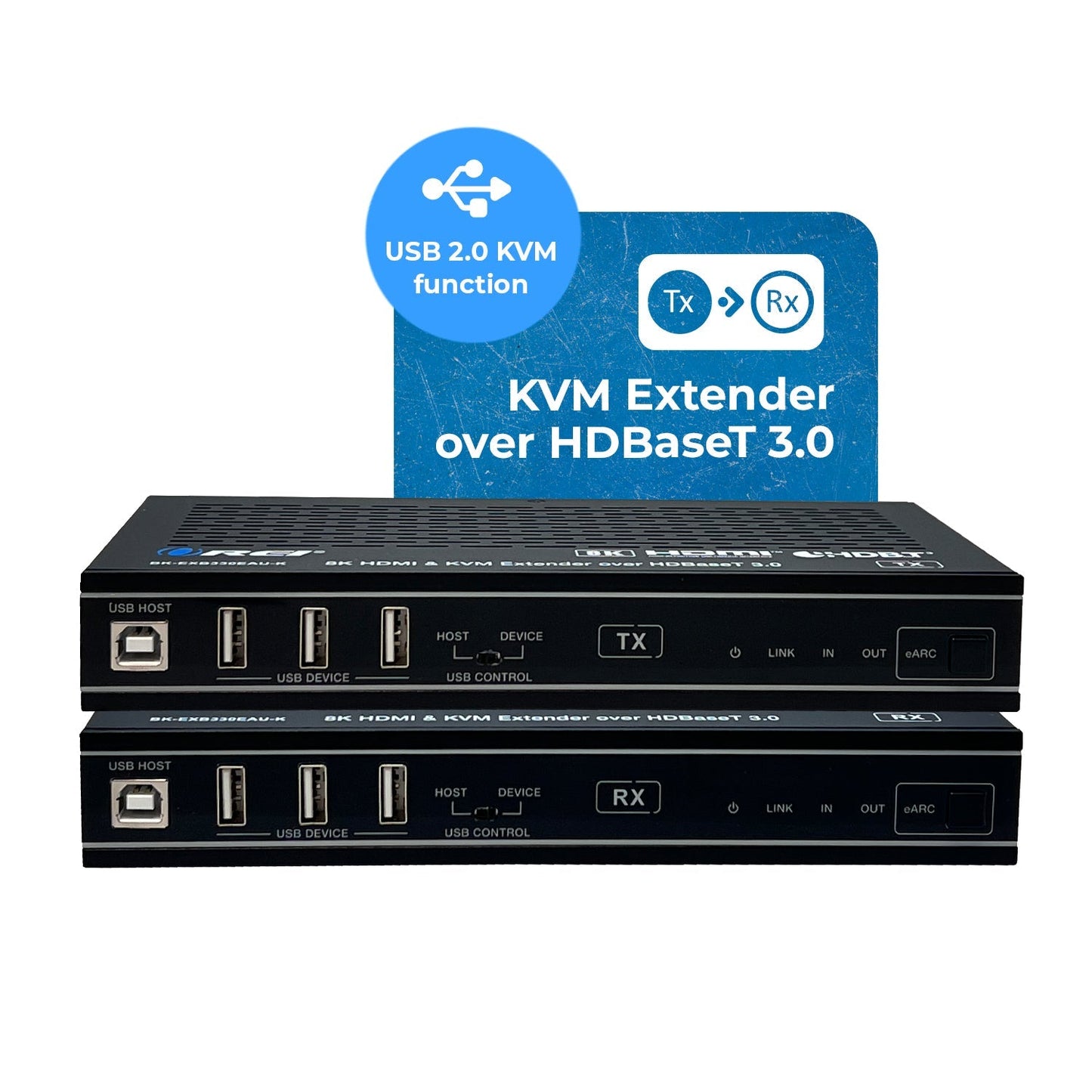 8K HDMI & KVM Extender over HDBaseT 3.0 up to 330 feet (BK-EXB330EAU-K)