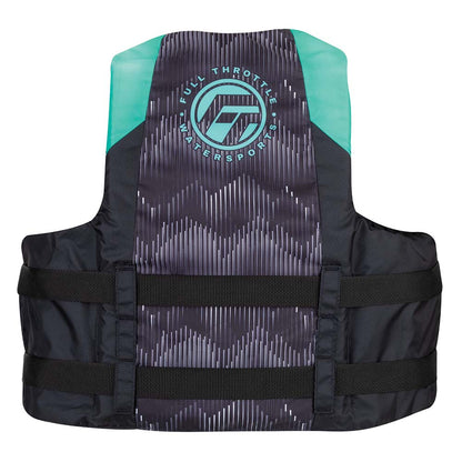 Full Throttle Adult Nylon Life Jacket - L/XL - Aqua/Black