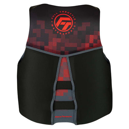 Full Throttle Men&#39;s Rapid-Dry Flex-Back Life Jacket - L - Black/Red