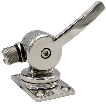 Shakespeare 6187 Sleek &amp; Compact Stainless Steel Rotatable 4-Way Ratchet Mount