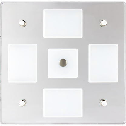 Sea-Dog Square LED Mirror Light w/On/Off Dimmer - White &amp; Blue