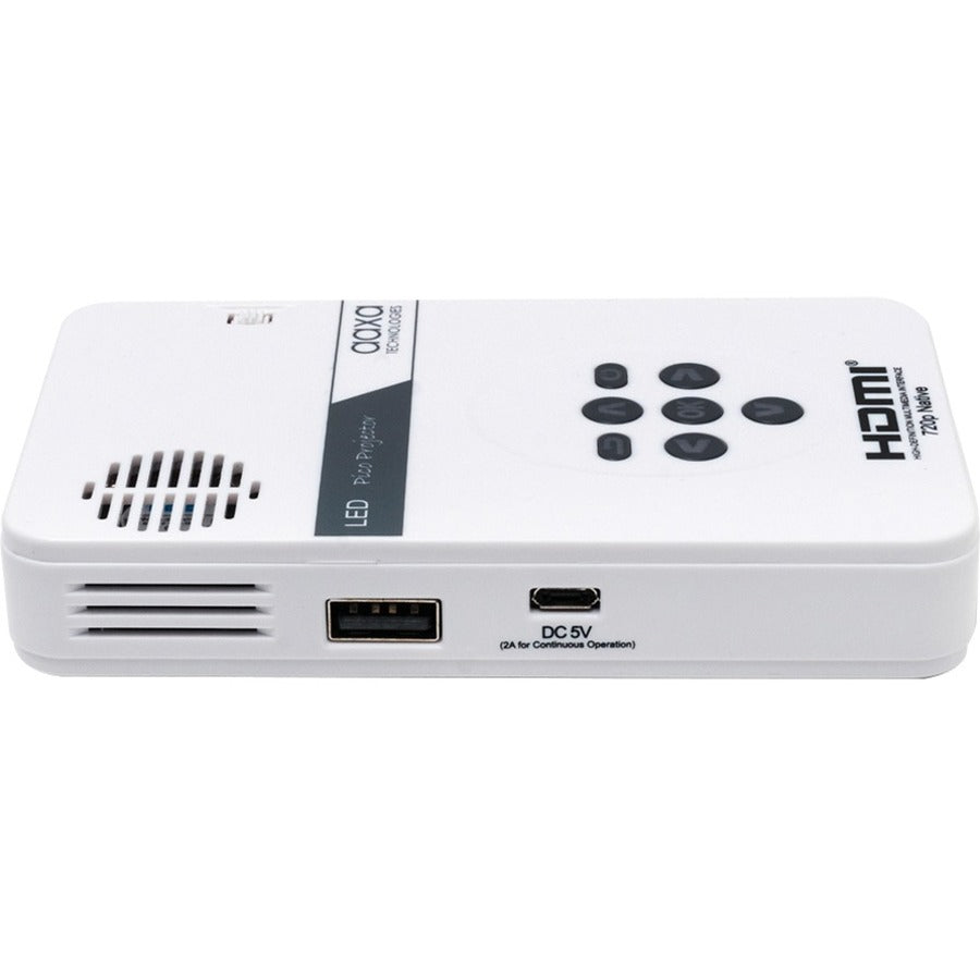 Aaxa Led Pico Projector With 80 Minute Battery Life, Mini-Hdmi, 15,000 Hour Led Life, And Media Player