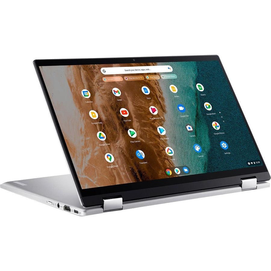 Acer Chromebook Spin 514 Cp514-2H Cp514-2H-39R7 14" Touchscreen Convertible 2 In 1 Chromebook - Full Hd - 1920 X 1080 - Intel Core I3 11Th Gen I3-1110G4 Dual-Core (2 Core) 2.50 Ghz - 8 Gb Total Ram - 128 Gb Ssd - Pure Silver