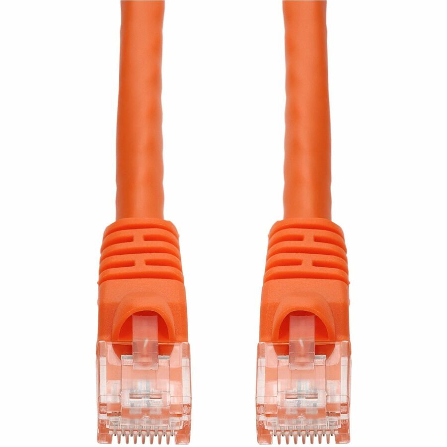 AddOn 100ft Orange CAT 6A PVC Ethernet Cable Snagless Bubble Boot RJ-45 M/M