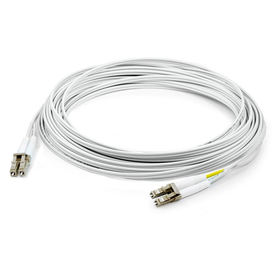 AddOn 1m LC (Male) to LC (Male) White OM4 Duplex Fiber OFNR (Riser-Rated) Patch Cable