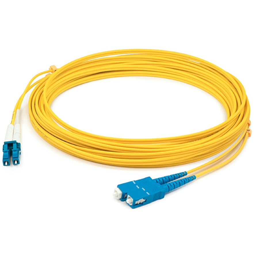 AddOn 32m LC (Male) to SC (Male) Straight Yellow OS2 Duplex LSZH Fiber Patch Cable