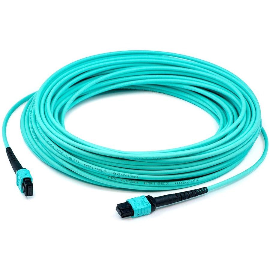 AddOn 35m MPO (Female) to MPO (Female) Aqua OM4 Duplex Fiber LSZH-rated Patch Cable