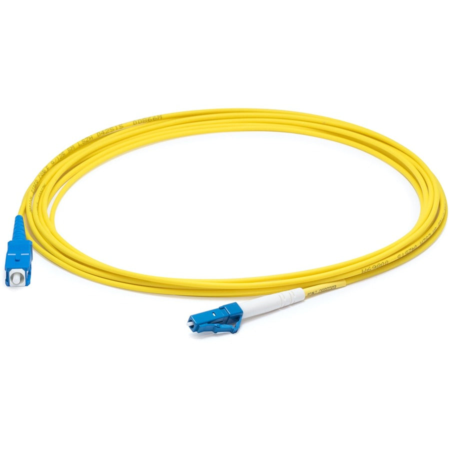 AddOn 60m LC (Male) to SC (Male) Straight Yellow OS2 Simplex Plenum Fiber Patch Cable