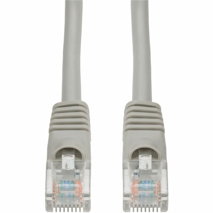 AddOn 6in Gray CAT 6A PVC Ethernet Cable Snagless Bubble Boot RJ-45 M/M