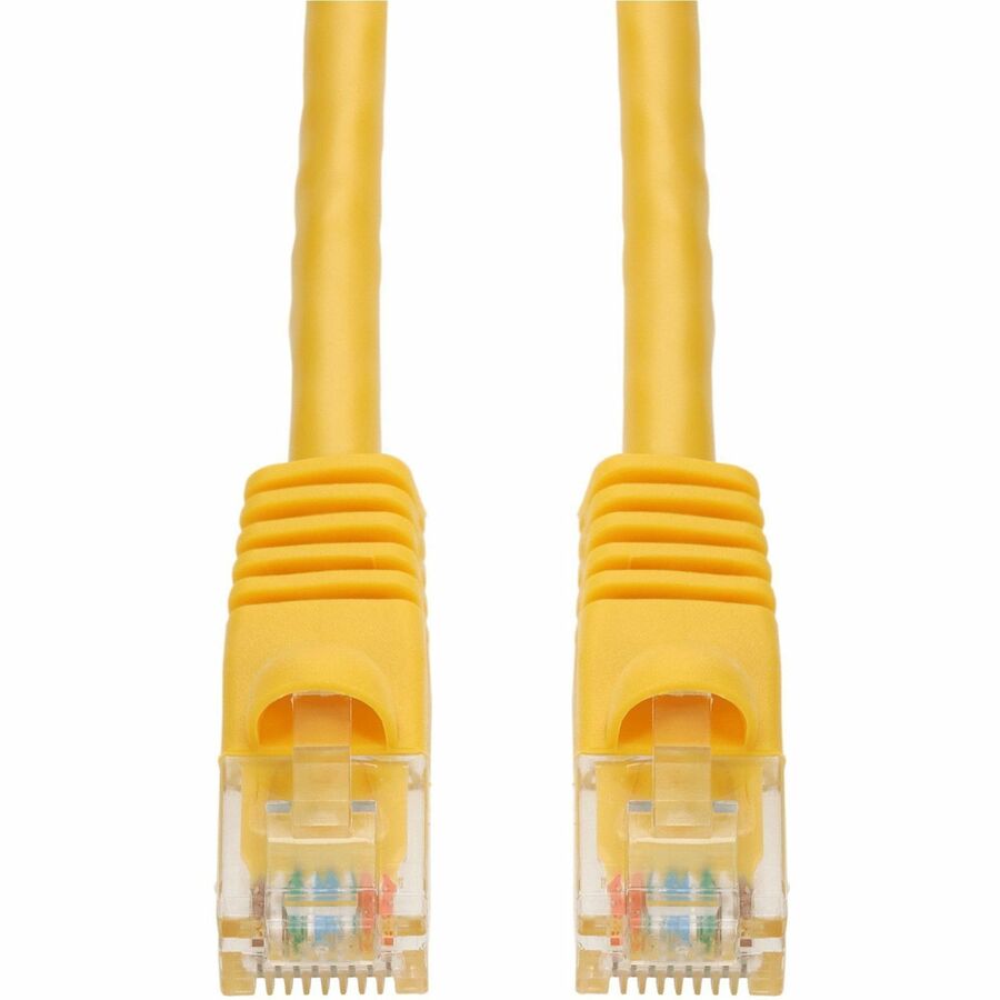 AddOn 75ft Yellow CAT 6 PVC Ethernet Cable Snagless Bubble Boot RJ-45 M/M