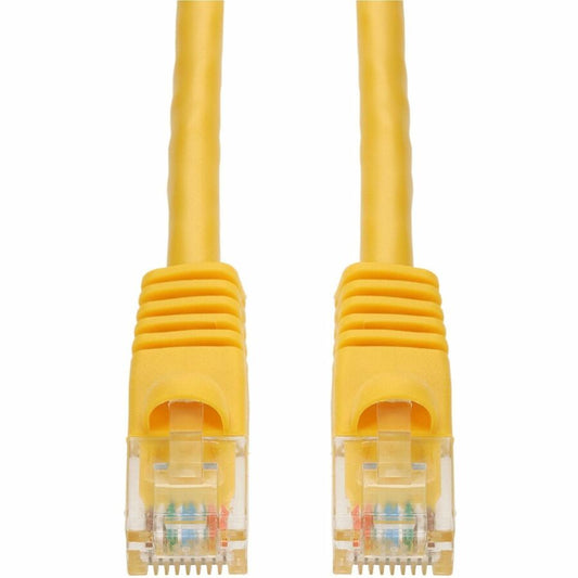 AddOn 75ft Yellow CAT 6 PVC Ethernet Cable Snagless Bubble Boot RJ-45 M/M