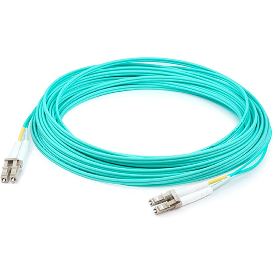 AddOn 93m LC (Male) to LC (Male) Straight Aqua OM4 Duplex Plenum Fiber Patch Cable